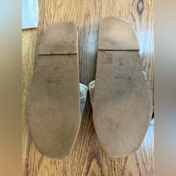 Chloe Woody Lace Slides size 38 - Picture 9 of 12